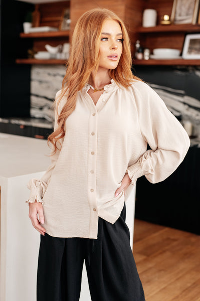 For You I Do Button Up Blouse - Chic Avenue Boutique