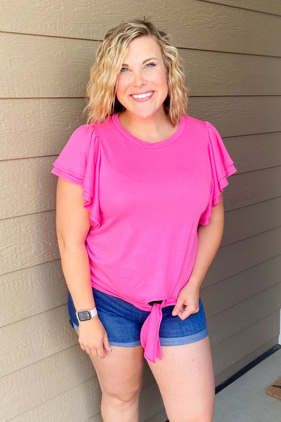 Bubbly Ruffle Sleeve Top - Size Inclusive! - Chic Avenue Boutique
