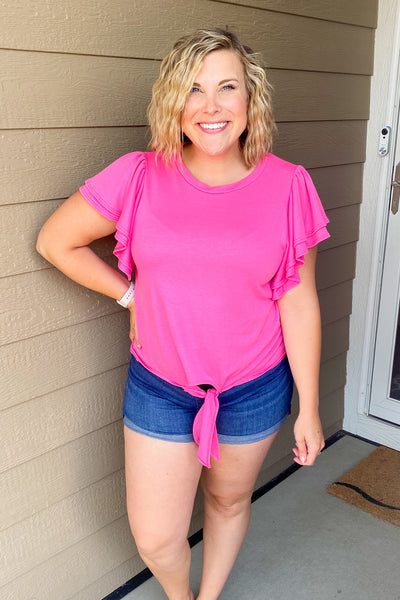 Bubbly Ruffle Sleeve Top - Size Inclusive! - Chic Avenue Boutique