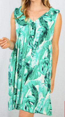 Tahitian Breeze Sleeveless Dress - Chic Avenue Boutique