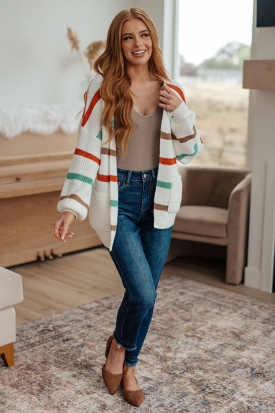 Walk The Line Cable Knit Cardigan - Chic Avenue Boutique