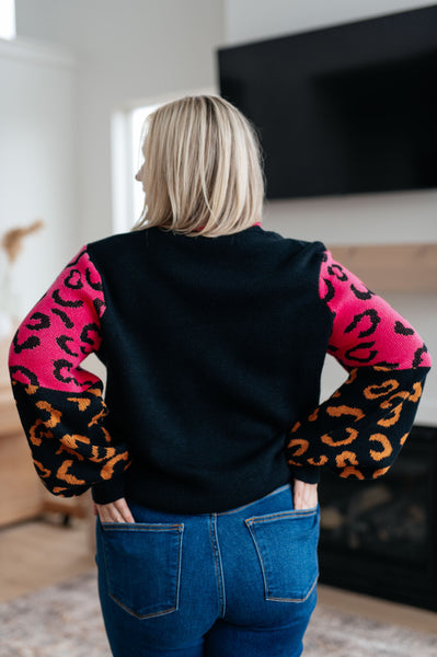 Wild About You Animal Print Sweater - Chic Avenue Boutique